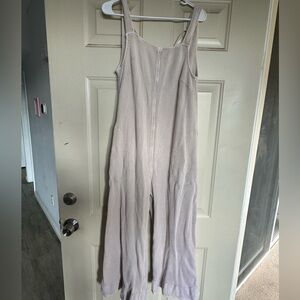 Free People Cream Jumpsuit